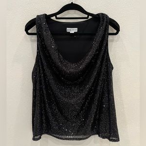 Black sequin top size XXL NWOT